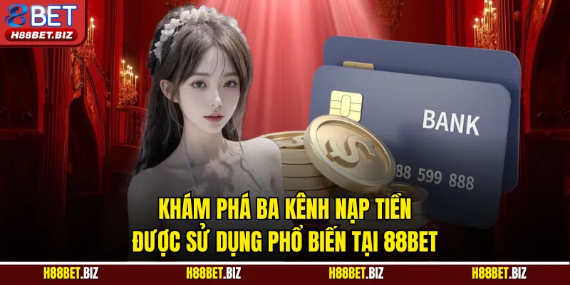Khám phá ba kênh nạp tiền được sử dụng phổ biến tại 88BET